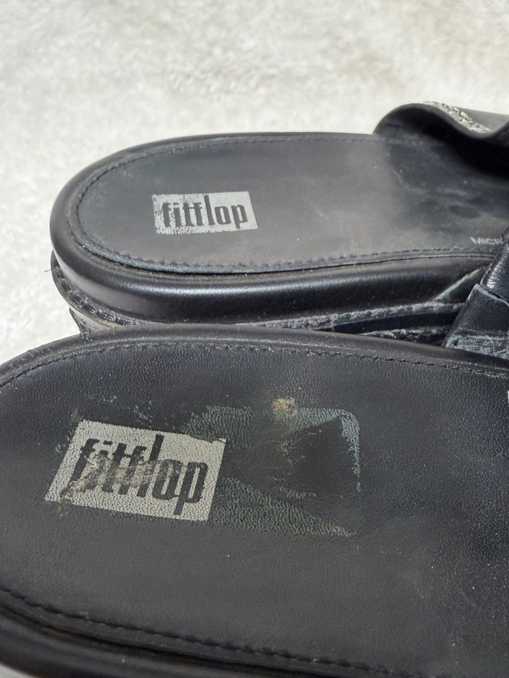FitFlop Eloise Espadrille Wedge Slide Platform Sandals Black size 9 - Picture 9 of 16
